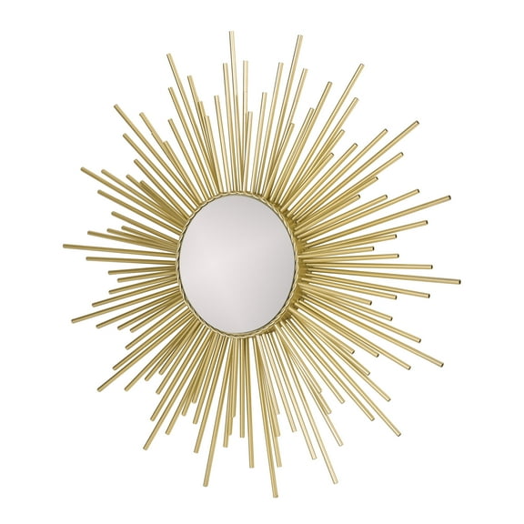 Noble House Jill Metal Sunburst Wall Mirror, Gold