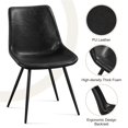 thumbnail image 4 of Topeakmart Faux Leather Dining Chairs with Metal Legs, Black (Set of 4), 4 of 7