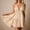 *Beige, variant on ClodeEU Women's V Neck Spaghetti Strap Tiered Mini Dress,Casual Flowy A-Line Sundress Beige,Women's Plus L
