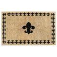 thumbnail image 2 of Imports Decor 698TCM Fleur de Lis Coco Tapis de Bienvenue avec la Frontière, 2 of 4