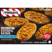 Walmart Grocery Tgi Fridays Loaded Cheddar Bacon Potato Skins Value Size Frozen Snacks 22 3 Oz Box
