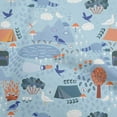 thumbnail image 1 of oneOone Velvet Light Blue Fabric Kids Diy Clothing Quilting Fabric Print Fabric By Yard 58 Inch Wide, 1 of 4
