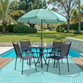 thumbnail image 5 of Wonnitar 5'x8' Extra Large Outdoor Rug Patio Waterproof,Reversible Camping Rugs Plastic Straw Rv Rugs for Outside Under Awning,Portable Lightweight 5x8ft Carpet for Backyard,Blue, 5 of 9