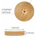 thumbnail image 4 of HLONK base Lumineuse en Bois à DEL base Ronde Colorée à DEL + Lumière Chaude Support d'Affichage de Bureau Alimenté par USB 2 Pcs, 4 of 5
