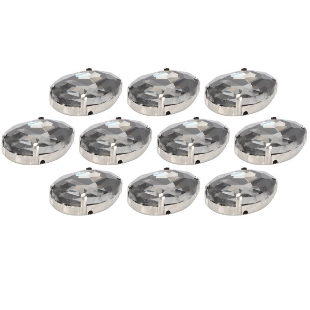 YLSHRF Sewing Beads,Sewing Accessory,10pcs Sew On Rhinestones Crystals Shiny Buttons Decoration For DIY Crafts Clothes Shoes Bags