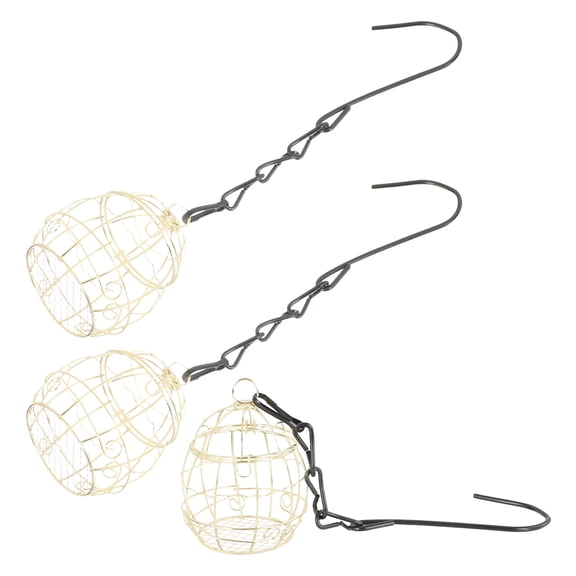 LOLIPPYY 3pcs Hanging Bird Feeder Balls With Hooks Stylish Feeders for Gardens Patios and Backyards