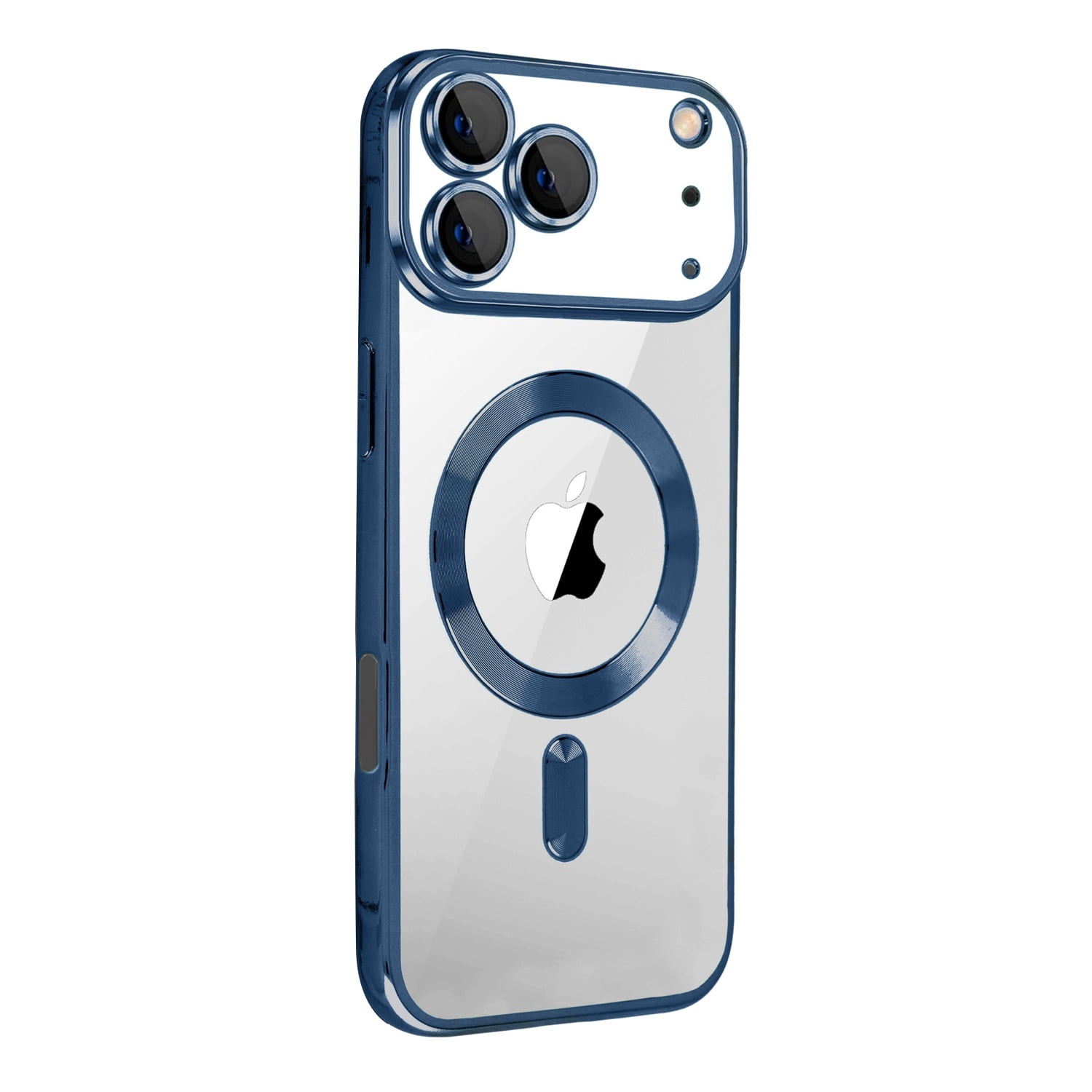 Glitter Crystal Clear Cover for iPhone 17 Pro Max - Dark Blue