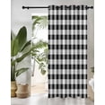 thumbnail image 3 of Black White Thermal Insulated Blackout Curtains for Bedroom 72 Length Buffalo Plaid Room Darkening Curtain 1 Panel Grommet Window Curtain Drape for Living Room Nursery Room, 3 of 7