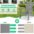 thumbnail image 4 of Costway Adirondack Chair HIPS Adirondack Chair with Cup Holder & Cushion Grey, 4 of 8