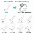 thumbnail image 3 of 12 Sizes Invisible Ring Size Adjusters Transparent Guard Ring Sizer with Polishing Cloth for Loose Rings and Ring Sizer Measuring Tool, 2 Styles Fit for Man and Woman Rings, 3 of 7