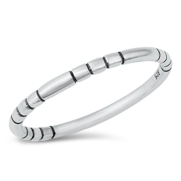 Simple Stacking Vintage Ring .925 Sterling Silver Band Jewelry Female Male Unisex Size 6