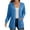Blue, variant on Makaor Womens Lightweight Knit Jacket Coat Solid Plus Size Long Sleeve Outerwear Winter Warm Tops Clothes with Pockets