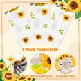 thumbnail image 3 of 2ooya Sunflower Elephant Theme Printed Table Cover for Gender Reveal Birthday Party，3pcs, 3 of 6