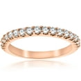 thumbnail image 1 of 1/2CT Diamond Ring 14k Rose Gold Womens Wedding Anniversary Band, 1 of 3