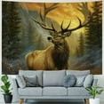 thumbnail image 4 of BCIIG Deer Antlers Nature Tapestry Wall Hanging Unique Style Graphic Tapestries Home Wall Decor Art for Living Room Bedroom Apartment Farmhouse Dorm 40x30inch, 4 of 6