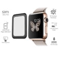 thumbnail image 3 of Apple Watch Series 2 42 mm [2-PACK] SWEZER FULL COVER Tempered Glass Screen Protector, Curved Edge Design, Edge-To-Edge Protection [Black], 3 of 4