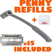 BRO SHAVER Original Back Hair Shaver + Dumpster XL Blade Disposal Case
