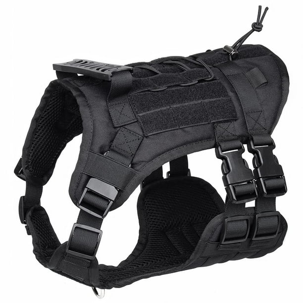 Arnés táctico para perros DoggieKit para perros medianos y grandes, color negro