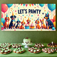 thumbnail image 5 of LUUFILx Dog Party Themed Backdrop Banner Colorful Balloon Animals Decoration Background for Puppy Birthday Party Celebration Supplies Let's Pawty Photo Booth Decor, 5 of 6