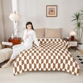 thumbnail image 4 of Homewish Teens Minimalist Hexagon Honeycomb Bedding Comforter Set 2pcs,Vintage Aesthetic Twin Comforter Sets Microfiber,Abstract Geometric Breathable Bedding Set,Breathable Home Decor,Reversible, 4 of 8