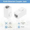 thumbnail image 3 of 20 Pack Cat 6 Ethernet Coupler, RJ45 Cat6 Coupler Jacks Female to Female Ethernet Adapter, White, 15x32x22mm, 3 of 6