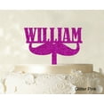 thumbnail image 1 of Custom Name Cake Topper Personalized Glitter Pink Cake Topper Color Option Available 5-7 Inches Wide, 1 of 1