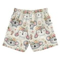 thumbnail image 2 of joogoo Boys Swim Trunks Cute Koala Llama and Floral Beach Board Shorts Drawstring Swimsuit XS, 2 of 6