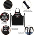thumbnail image 3 of Delantales MuYan para hombre, delantales de chef - El Padre de la Parrilla - Delantal para barbacoa - Talla única extragrande - Delantal de poliéster/algodón con 2 bolsillos - Regalo para el padre de, 3 of 8