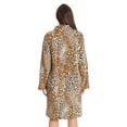 thumbnail image 3 of Just Love Plush Zipper Lounger Robe 6810-10114-1X (Leopard, 2X), 3 of 3