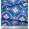thumbnail image 3 of Soimoi Poly Georgette Fabric Damask Ethnic Print Fabric by the Yard 42 Inch Wide, 3 of 3