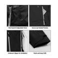 thumbnail image 2 of Little Donkey Andy Men's High-performance Waterproof Rain Jacket Outdoor Windbreaker Rain Coat Shell for Hiking,Golf Black S, 2 of 7