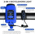 thumbnail image 6 of Bike Horn with Light,110 dB Loud Bicycle Horn, Electric Bike Headlight with 4 Light Modes, 6 Sounds Adjustable Volume, Rechargeable Battery Bike Front Light for Road, Mountain, Commuter Bicycles, 6 of 8