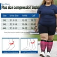 thumbnail image 2 of Plus Size Compression Socks for Women Men 20-30 mmHg 2xl 3xl 4xl , Wide Calf High Tights Long SocksStockings Best Support for Circulation, Running, 2 of 7