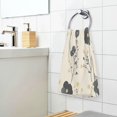 thumbnail image 3 of Yayeee 100% Cotton Hand Towels for Bathroom 16" x 28" Soft Absorbent Kitchen Towel, Small Black Flowers, 3 of 7