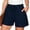 Navy, variant on Tumotour Summer Board Shorts for Women'S Checkered Double Pocket Wide-Leg Shorts Loose Sporty Elasticated Side Pocket Drawstring Elastic Waist Shorts Athletic Workout Shorts