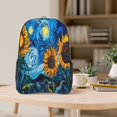 thumbnail image 5 of Kdxio Starry Night Sunflower Field Clear Backpack, Transparent Bookbag for School for Women Men, Capacity Clear Bag for College, Travel, 5 of 7
