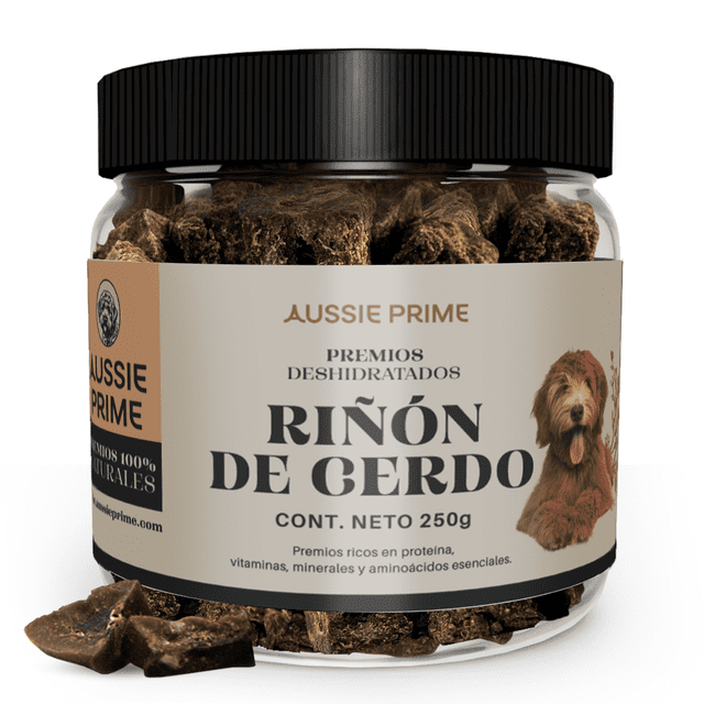 Premios de Riñon de Cerdo Deshidratado - 250 gr Premios para Perro AUSSIE PRIME