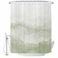 thumbnail image 2 of Sage Green Ombre Mountain Waterproof Fabric Shower Curtain,Nature Abstract Art Marble Waterproof Fabric Shower Curtain for Bathroom Curtains Bathtubs Hotel Shower Curtains with 12 Hooks Stall 48x72in, 2 of 8