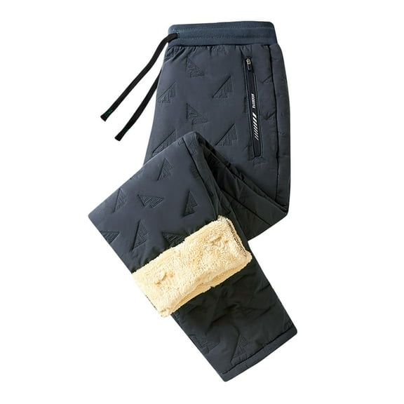 Valora Winter Lined Casual Trousers For Daily Wear And Cold Weather Activities Men’ s Relaxed Fit Outdoor Pants With Stretch And Thermal Comfort Grey 2XL