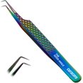 thumbnail image 1 of Curacoro Lash Tweezer - Professional & Precision Fiber Tip Grip Lash Tweezers for Eyelash Extensions, Multi Shapes & Purposes Tweezers for Volume, Isolation & Classic Lashes (Galaxy, The Good Angle), 1 of 8