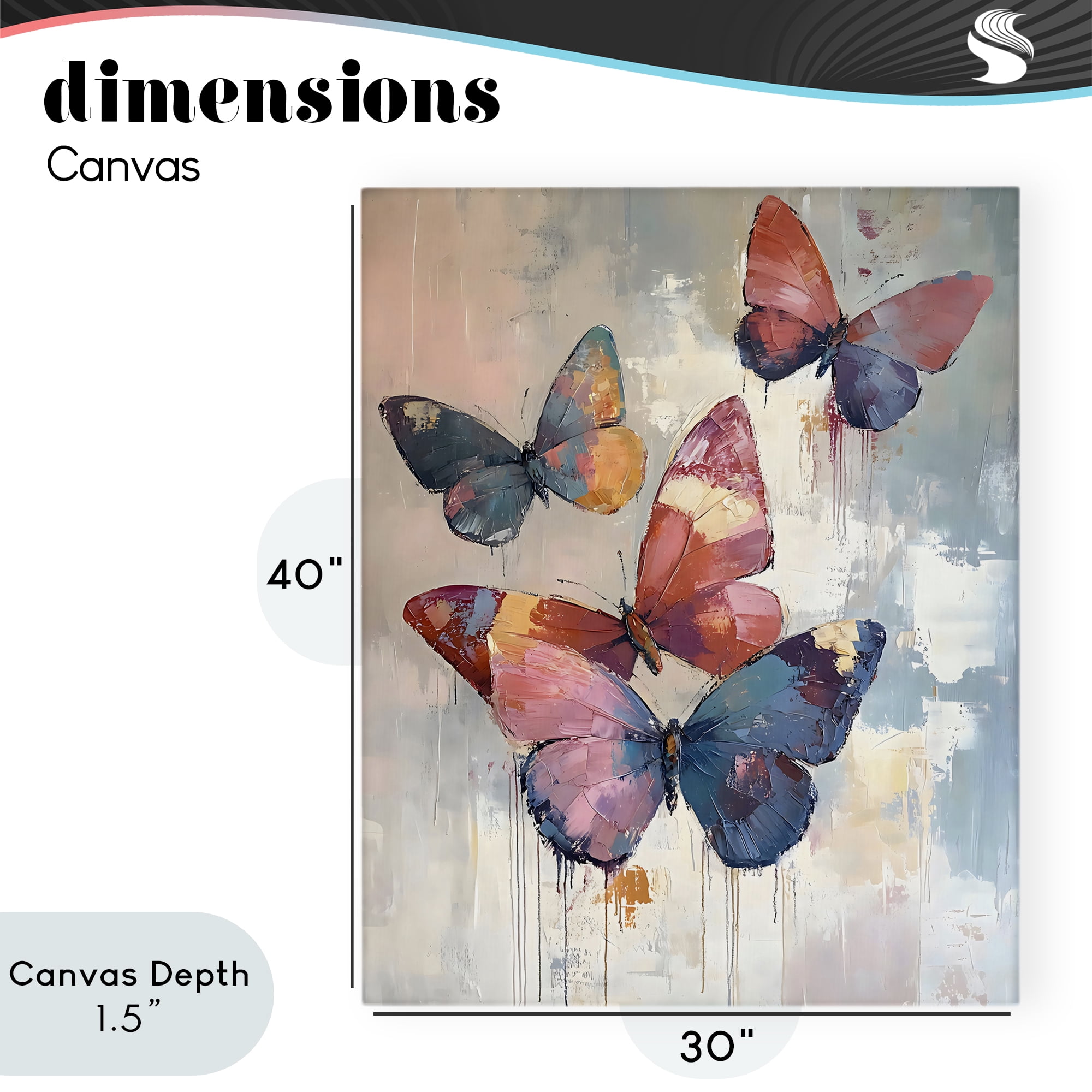 Stupell Industries Butterfly Beauty in Flight Canvas Wall Art, design by Creative Studio