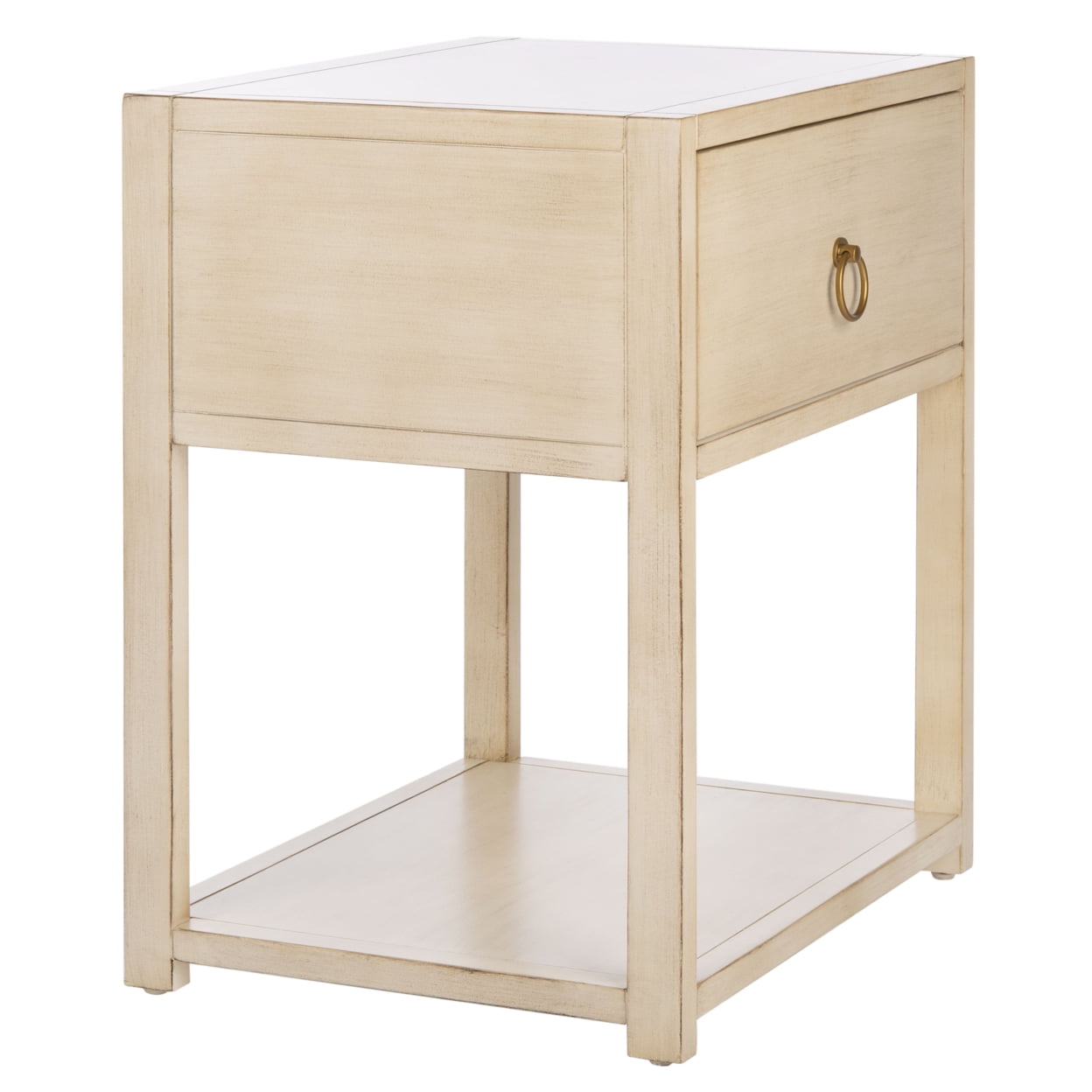 SAFAVIEH Yudi 1-Drawer 1 Shelf Nightstand Antique / White