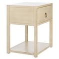 thumbnail image 3 of SAFAVIEH Yudi Solid 1 Drawer 1 Shelf Nightstand, Antique White, 3 of 11