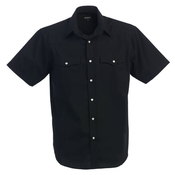 Gioberti - Gioberti Mens Casual Western Solid Short Sleeve Shirt with ...