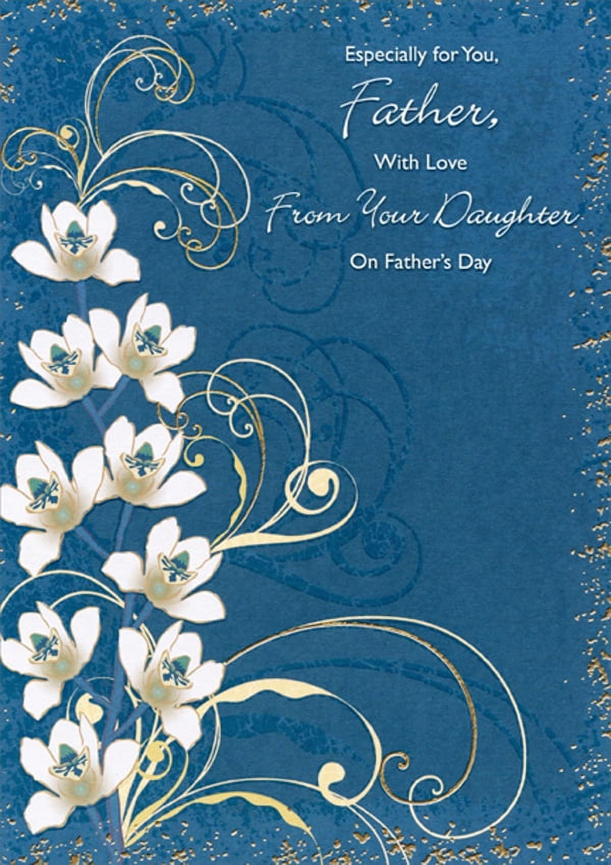 Dad Birthday Card - Majestic Gold Lion - Beautiful Happy Birthday Card For Dad From Daughter Son, 5x7 Inch Male Men Bday Golden Greeting Cards - View #5