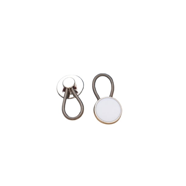 Botón extensor de cintura para pantalones de 24 piezas, extensor de botón ajustable para vaqueros, aleación elástica, sin necesidad de coser, ampliación de puños en el cuello, multicolor