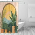 thumbnail image 2 of Yayeee Shower Curtain with Hooks 72"x72" Waterproof Fabric Bathroom Hanging Decor, Boho Plants, 2 of 5