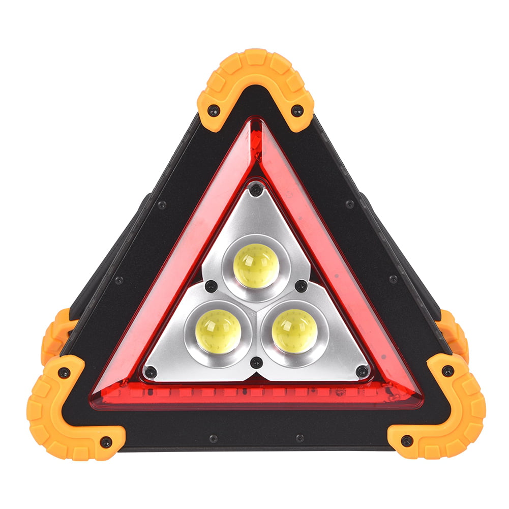 OKBY Warning Triangle with Light-Folding Car Emergency Breakdown Safety Road Stop Sign Triangle Traffic Warning Light 3LED 
