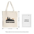 thumbnail image 3 of Stylish Canvas Tote Bag with Vibrant Orange and Pink Splash Design - Perfect for Shopping Travel and Parties, 3 of 4