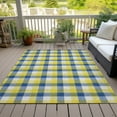 thumbnail image 6 of Addison Rugs Chantille Indoor/Outdoor Transitional Plaid Yellow Washable Rectangle Rug, 3' x 5', 6 of 6